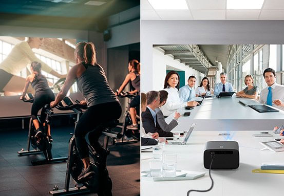 Resolução Full HD e com projeção de 60” a 150”