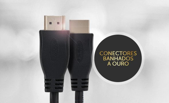 Conectores banhados a ouro