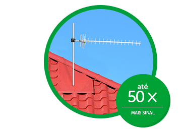 Até 50× mais sinal