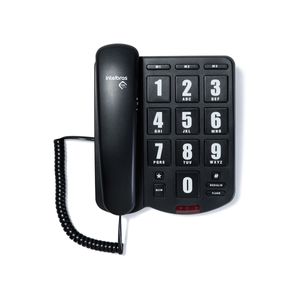 Telefone com Fio Tok Fácil Preto Intelbras