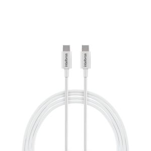 Cabo USB-C - USB-C 1,2m PVC branco Intelbras EUCC 12PB