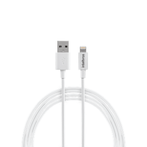 Cabo USB - Lightning 1,2m PVC branco Intelbras EUAL 12PB