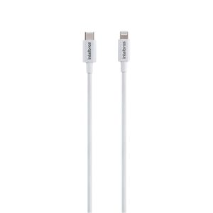 Cabo USB-C - Lightning 1,2m PVC branco Intelbras EUCL 12PB