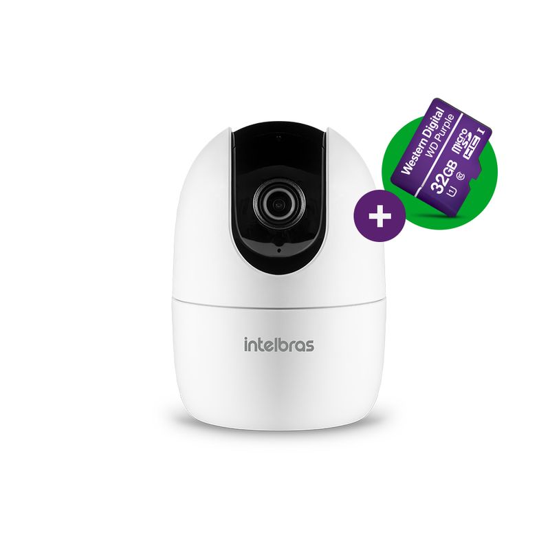 Câmera de Vídeo Wi-Fi Full HD iM4 C Intelbras com MicroSD 32GB