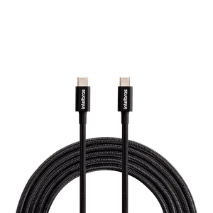 Cabo USB-C - USB-C 1,5m Nylon Preto Intelbras EUCC 15NP