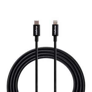 Cabo USB-C - Lightning 1,2m PVC Preto Intelbras EUCL 12PP