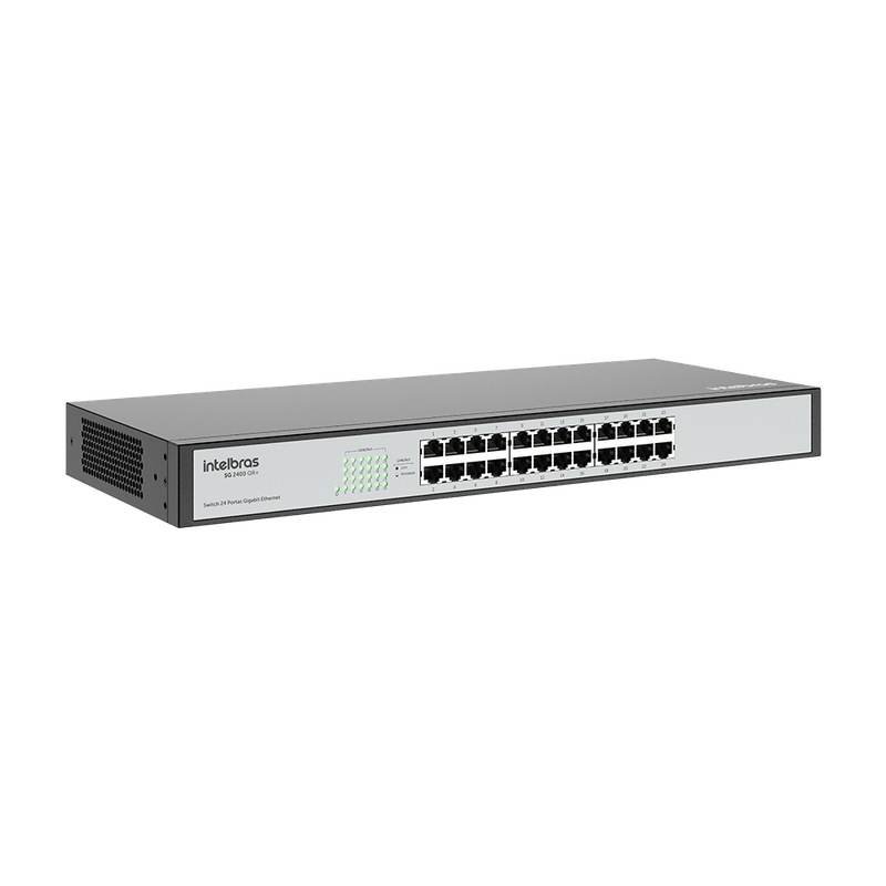 Switch 24 Portas Gigabit Ethernet Intelbras SG 2400 QR+ SKD