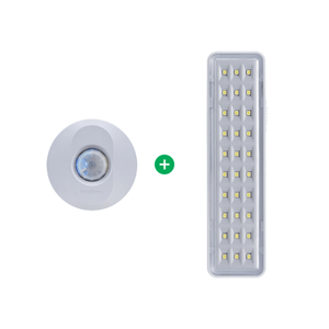 Kit interruptor Sensor de Presença  ESPI 360 +  Luminária de Emergência LEA 30