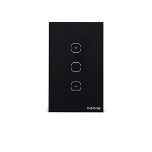 Interruptor Dimmer Smart Wi-Fi Touch Intelbras EWS 1101 Preto