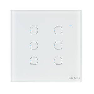 Interruptor Smart Wi-Fi Touch 6 teclas EWS 1006 Branco Intelbras