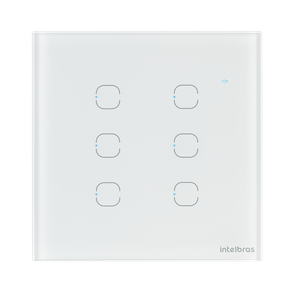 Interruptor Smart Wi-Fi Touch 6 teclas EWS 1006 Branco