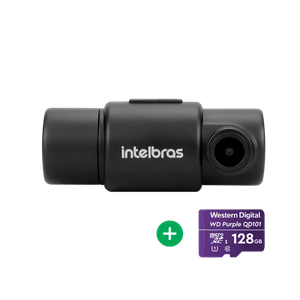 Kit Câmera veicular Duo Intelbras DC 3201 2K+ + Cartão Micro SD 128GB