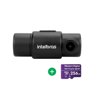 Kit Câmera veicular Duo Intelbras DC 3201 2K+ + Cartão Micro SD 256GB