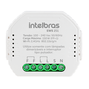 Interruptor Controlador Dimmer Smart Wi-Fi Intelbras EWS 251