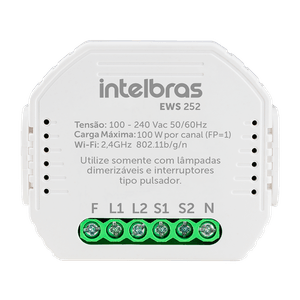 Interruptor Controlador Dimmer Smart Wi-Fi Intelbras EWS 252