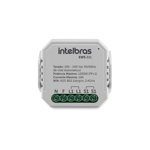 Interruptor Controlador de Cargas Wifi 1/1 EWS 211 Intelbras