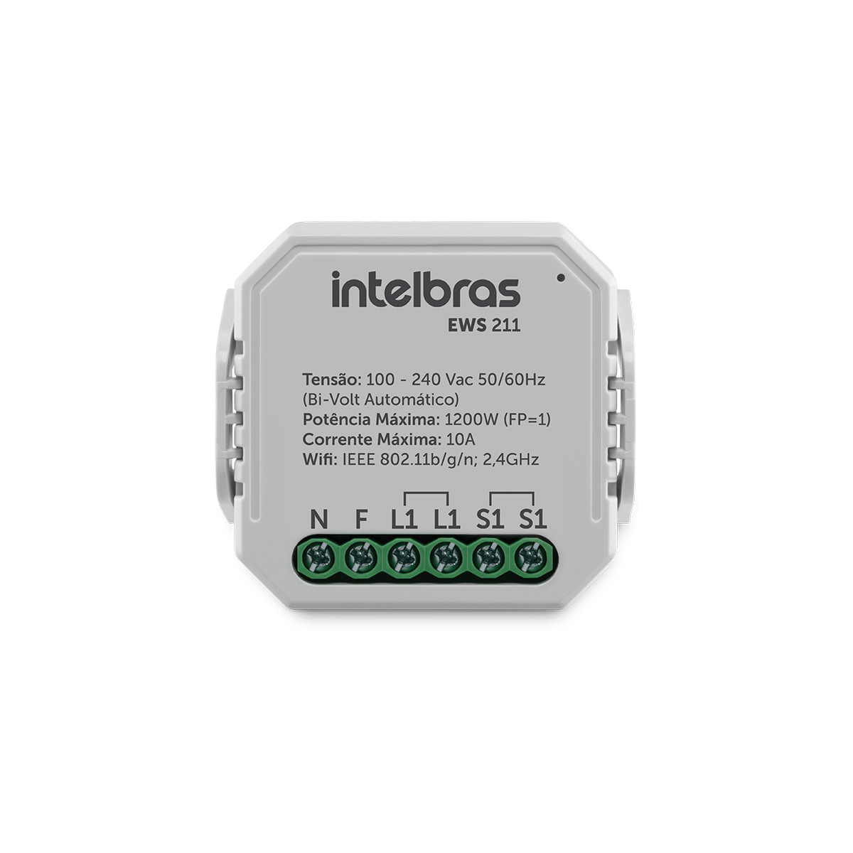 Minicontrolador Smart Wi-Fi para 1 Interruptor EWS 211 Intelbras