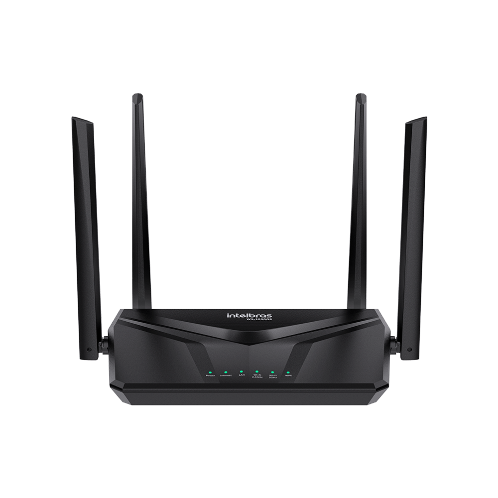 Roteador Wireless AC 1200Mbps Dual Band Wi-Fi W5-1200GS 4 Antenas Gigabit - Intelbras