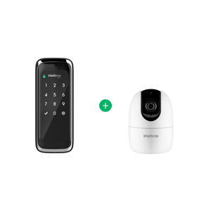 Kit Fechadura Digital de Sobrepor FR 101 com Câmera IM4 C Intelbras