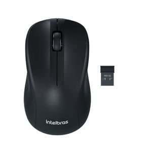 Mouse sem Fio com Click Silencioso MSI 55 Preto Intelbras