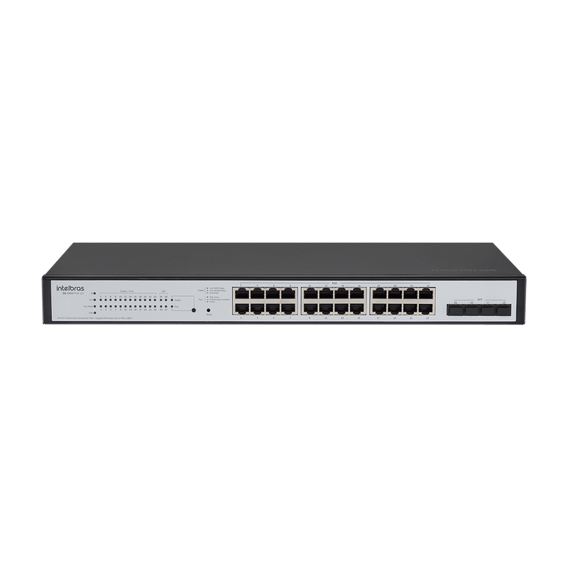 Switch Gerenciável 24 Portas PoE Gigabit Intelbras SG 2404 PoE