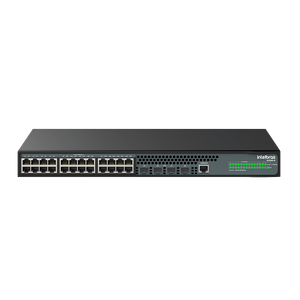 Switch Gerenciável 24 portas Gigabit e 4 portas SFP+ S2328G-B Preto Intelbras