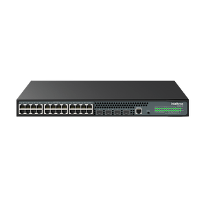 Switch Gerenciável 24 portas Gigabit e 4 Portas SFP S2328G-PA Preto Intelbras