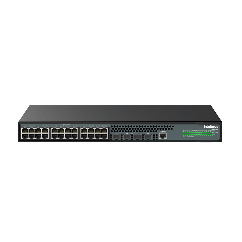 Switch Gerenciável 24 Portas 4P SFP 1000 BASE-X S2328G A Intelbras