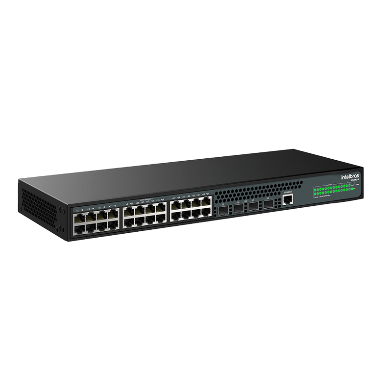 Switch Gerenciável 24 Portas 4P SFP 1000 BASE-X S2328G A Intelbras