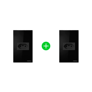 Kit Tomada Inteligente ETS 1001 Preto Intelbras - 2 unidades