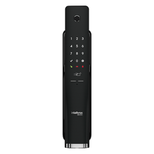 Fechadura Inteligente Push & Pull de Embutir MFR 6300 Preta Intelbras