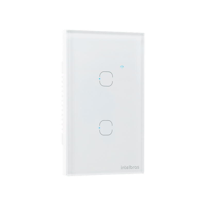 Interruptor Inteligente Touch 2 Botões EIZ 1002 Branco Intelbras
