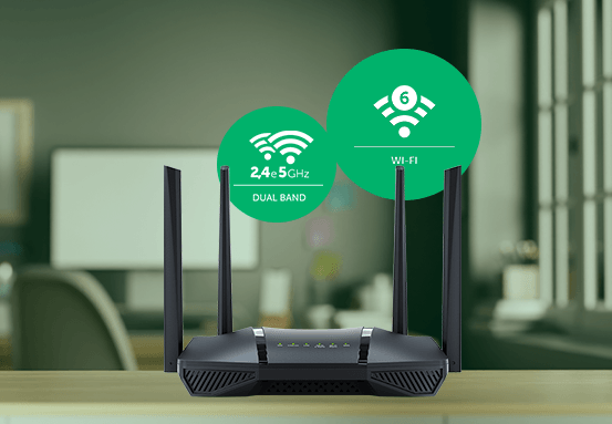 Tecnologia Wi-Fi 6 e AX nas duas frequências