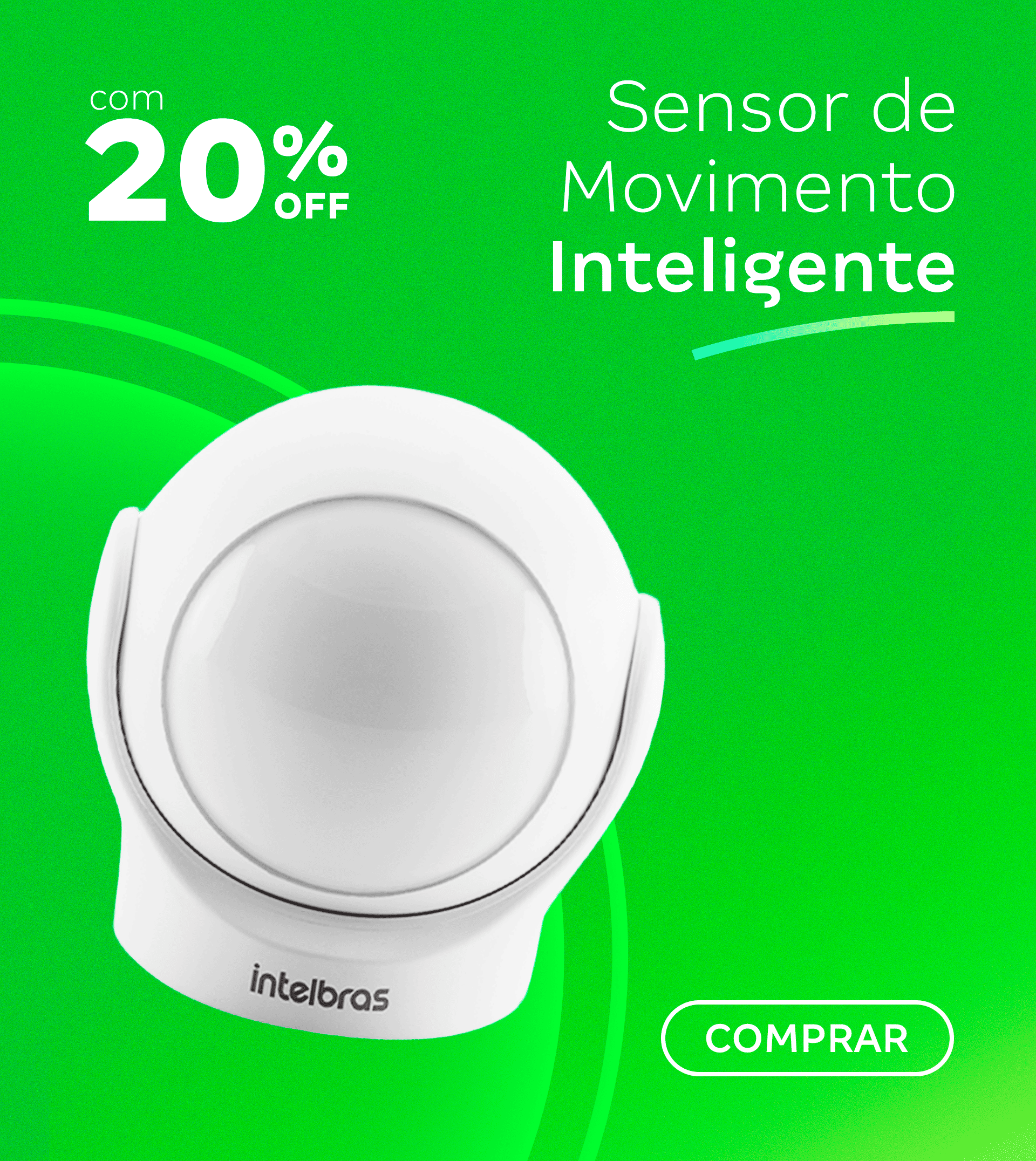 Sensor de Movimento Inteligente Mibo Smart Intelbras MSM 1001
